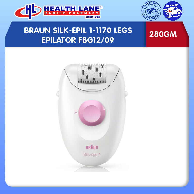 BRAUN SILK-EPIL 1-1170 LEGS EPILATOR FBG12/09 (280GM)